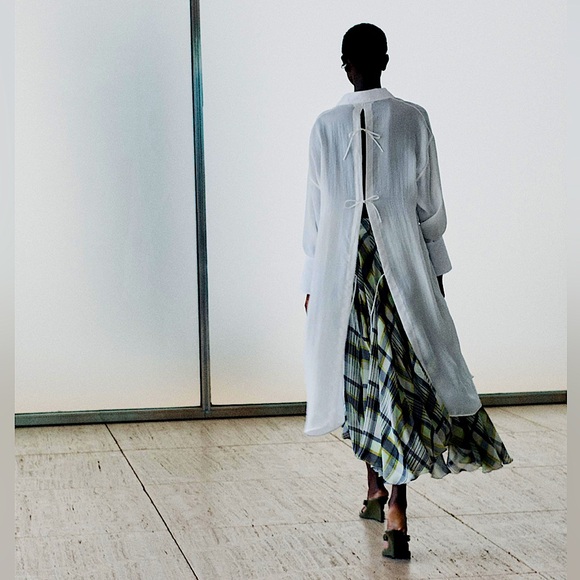 ZARA ZW Collection Printed MIDI Skirt - Picture 2 of 6